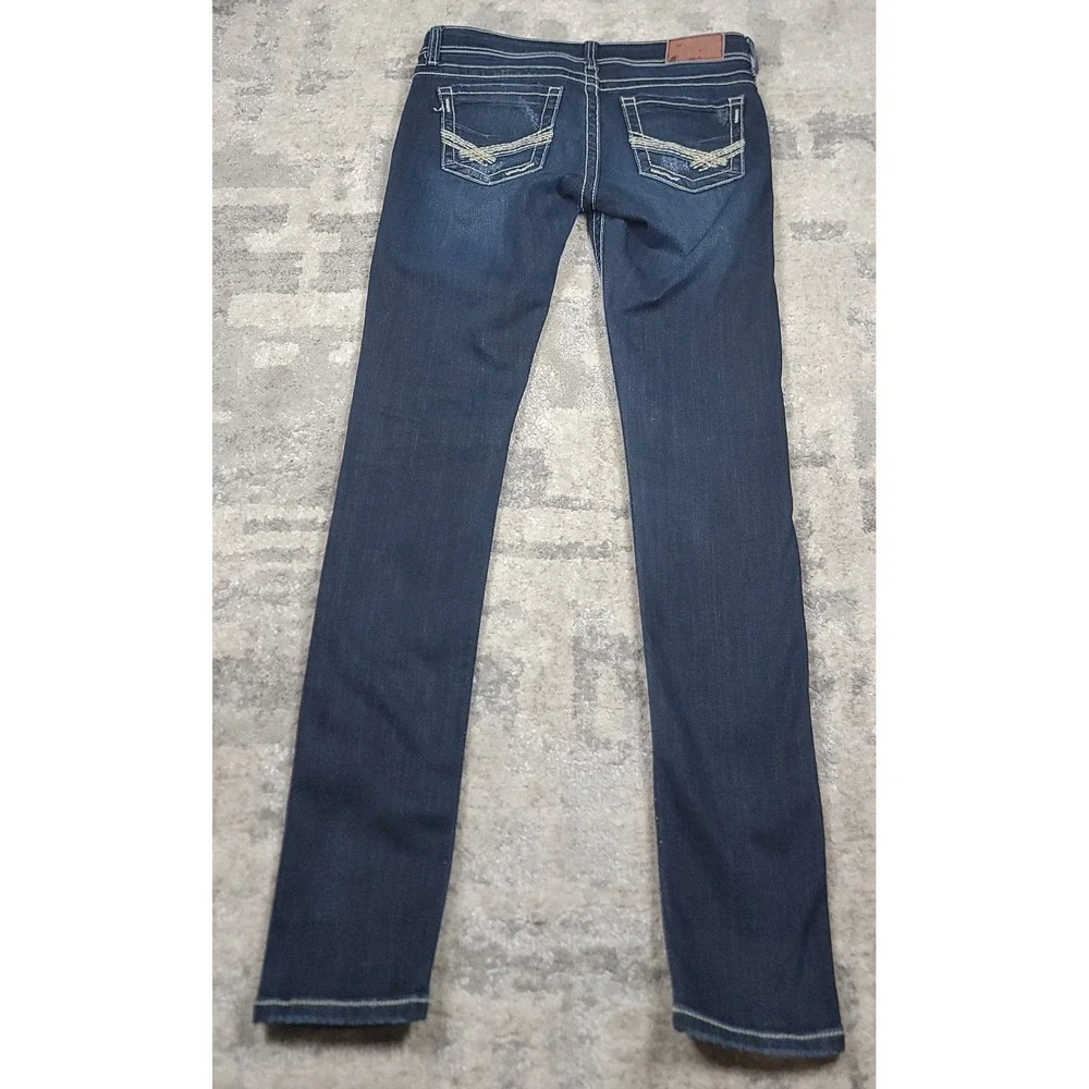 BKE Denim Sabrina Stretch Women's Blue Skinny Stitching Jeans Size 26R 31x31.5" - Picture 7 of 8